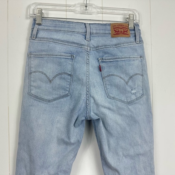 Levis 721 Sz 29 X30 Women's High Rise Skinny Jeans Distressed Destroyed - Picture 10 of 15